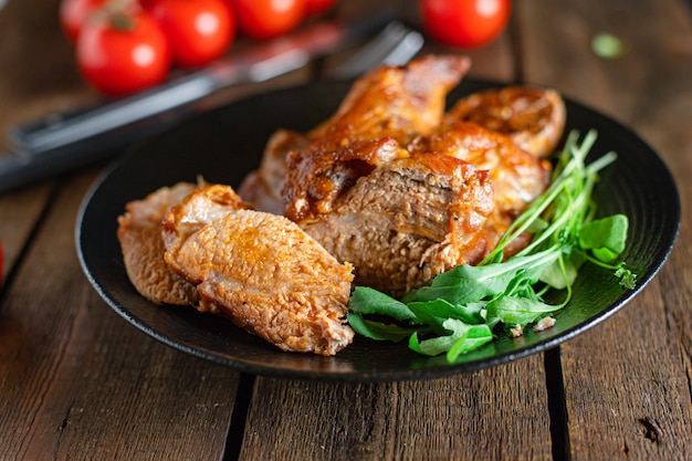 baked meat ready to eat on the table