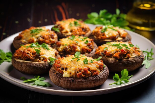 Baked Stuffed Portobello Mushroom