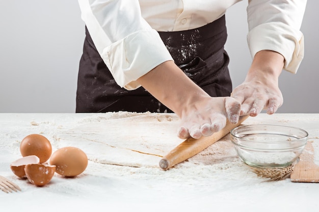 The baker making bread