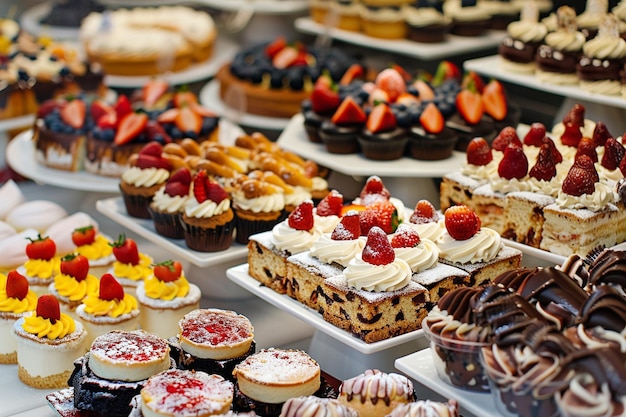 Bakery delights a display of pastries