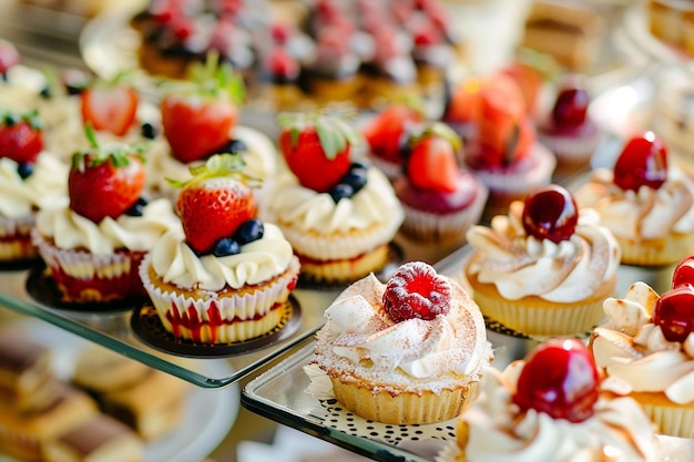 Bakery Display with Delicious Desserts