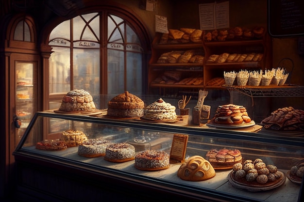 Bakery and pastries AI Generated