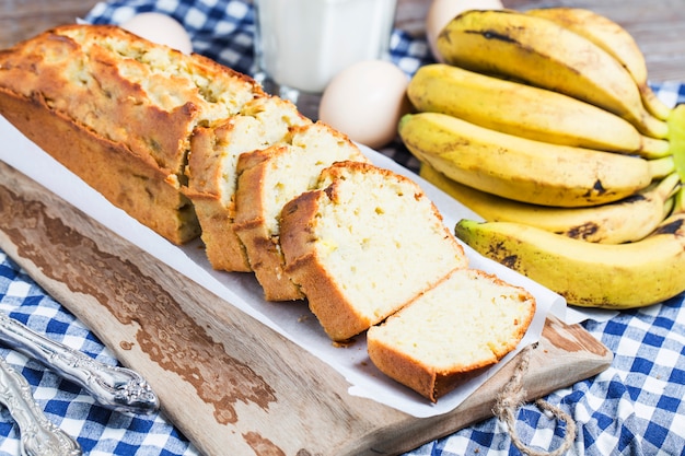 bakery pound almond bread table