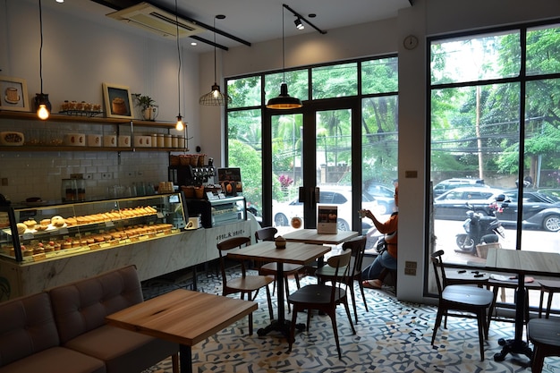 Bakery Shop with Cozy Interior Atmosphere