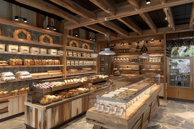 Bakery Shop with Cozy Interior Atmosphere