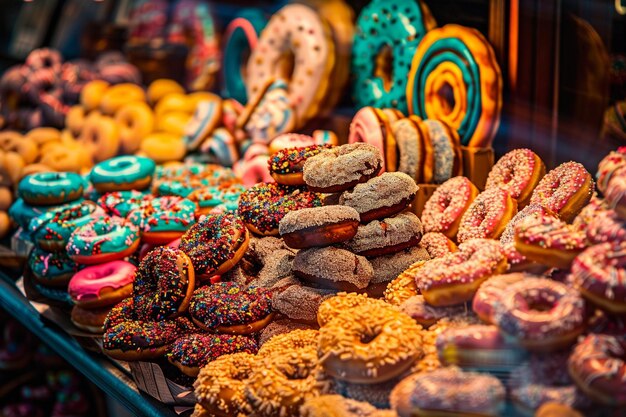 Bakery Shop with Freshly Baked Donuts