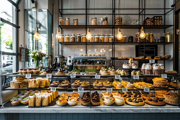 Bakery Shop with Freshly Baked Tarts