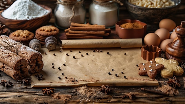 Baking Ingredients for Christmas Cookies