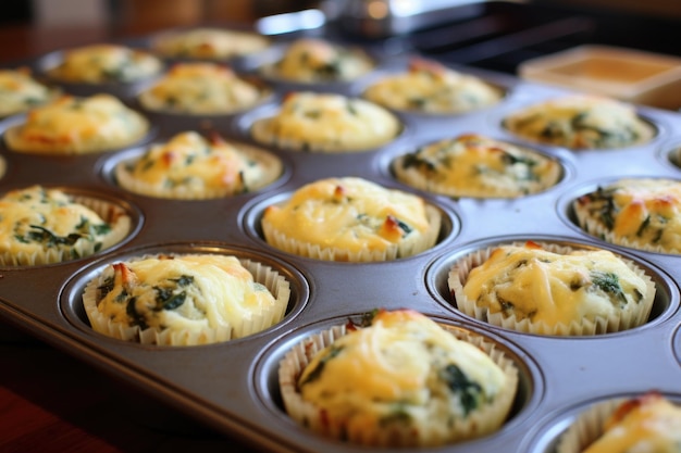 Baking a large batch of savory muffins for grabandgo breakfasts