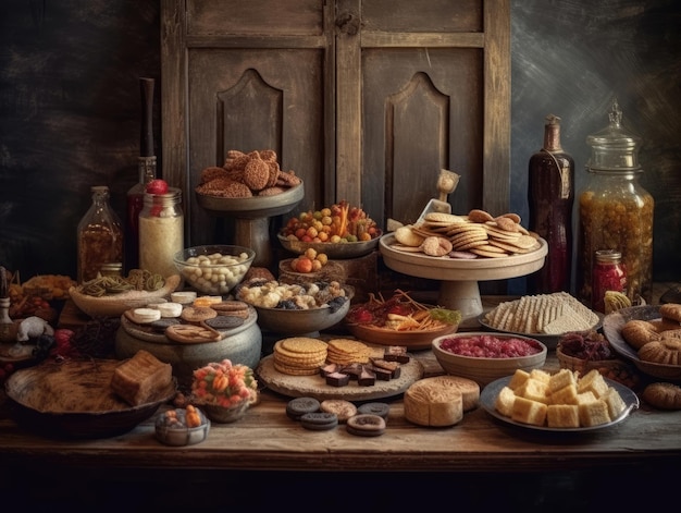 Baking rustic delight on the table