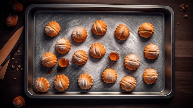 Baking tray with nonstick coating