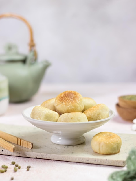 Bakpia, Typical Food from Yogyakarta. Made Mung Bean and Sugar, Wrapped in Flour and Baked