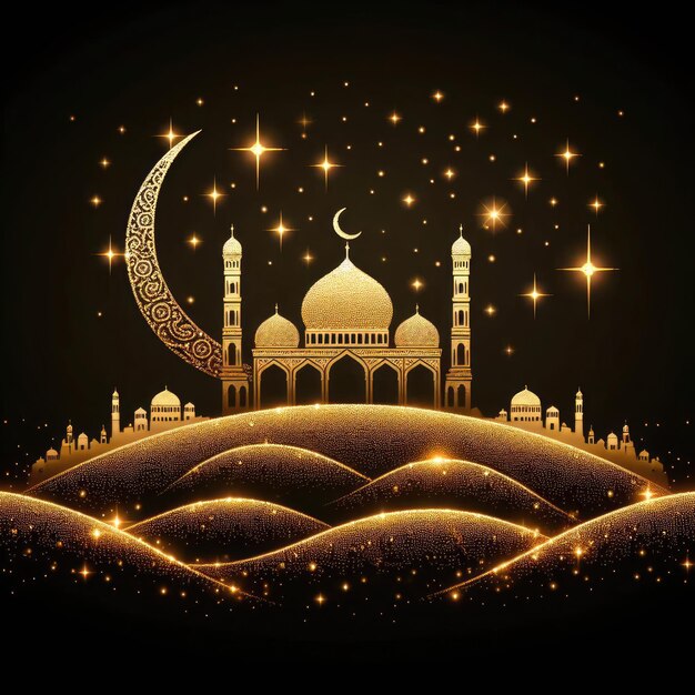 bakrid eid al adha festival sparkle background design