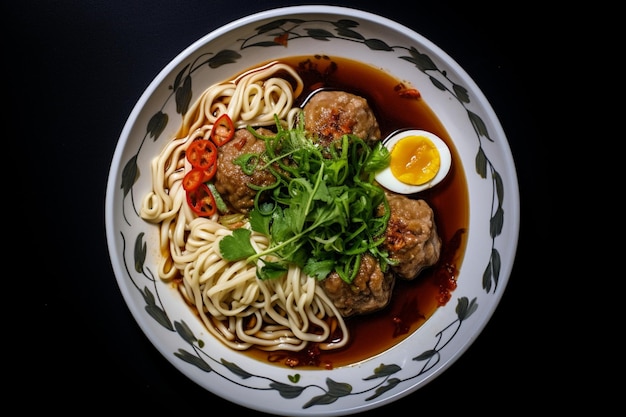 Photo bakso with udon noodles