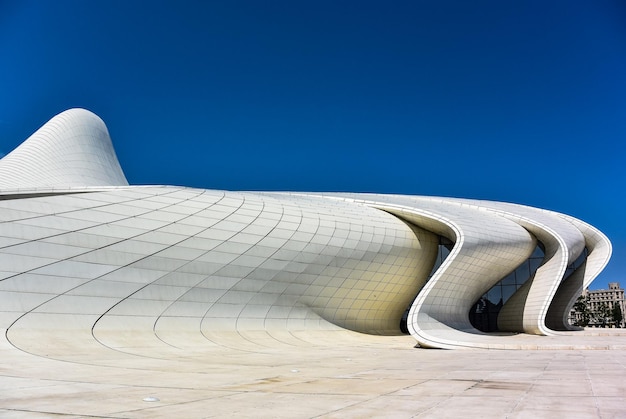 BAKU AZERBAIJAN  May 2019 The Heydar Aliyev Center is a construction complex in Baku