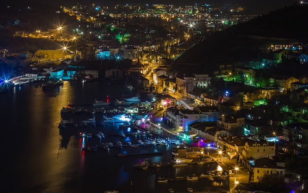 Balaklava bay at night, Crimea