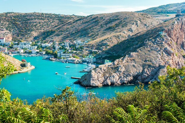 Balaklava bay in summer in sunny weather