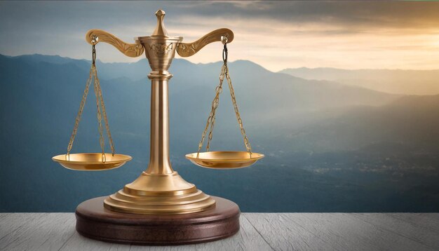 A balance scale justice symbol law and order rules