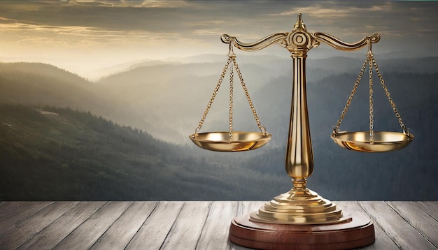 A balance scale justice symbol law and order rules