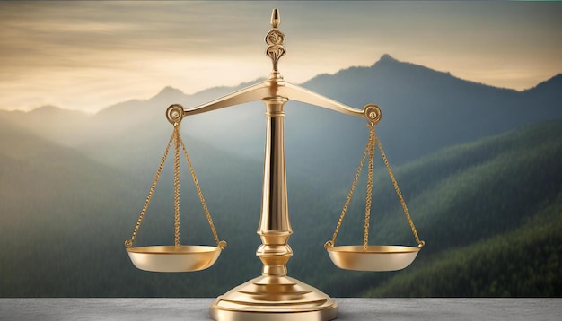 A balance scale justice symbol law and order rules