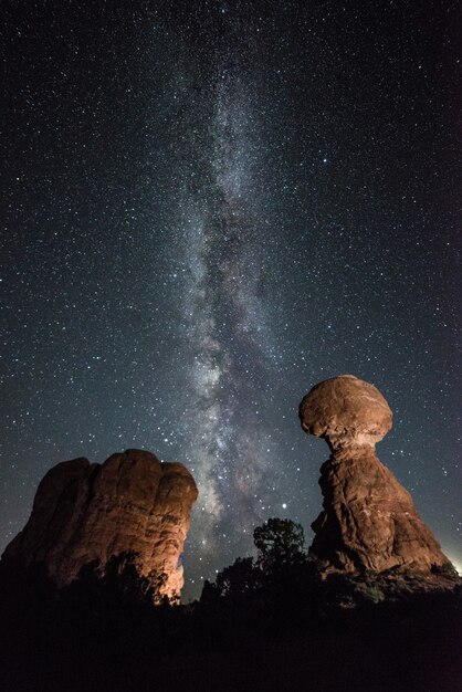 Balanced Rock by the Milky Way