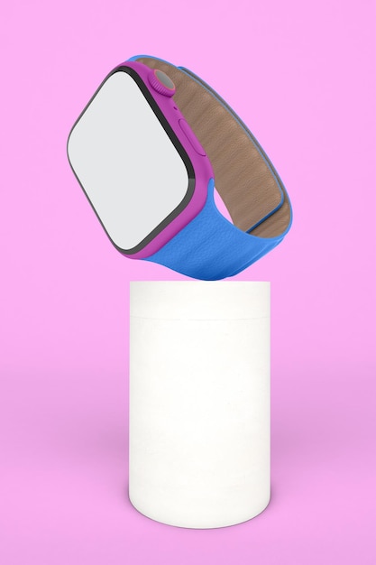 Balanced Smart Watch Right Side In Pink Background