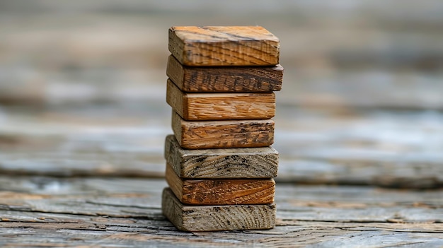 Balanced Wood Blocks Stacking Game Tower Precision and Fun Challenge