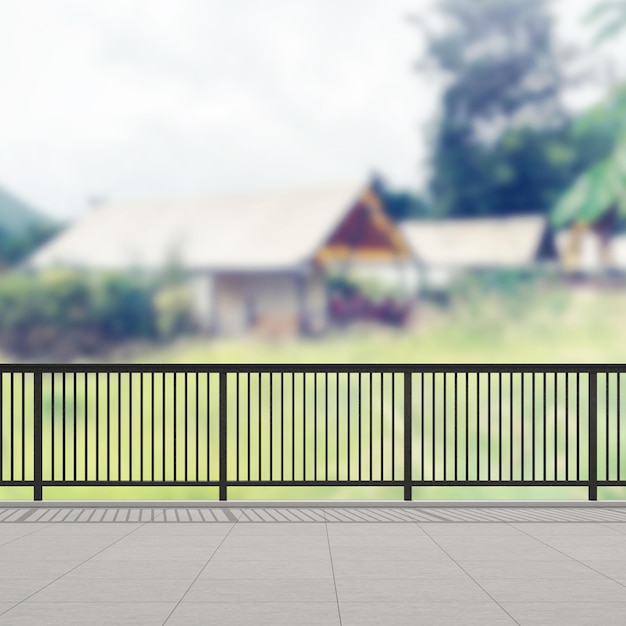 Balcony And Terrace Of Blur Exterior Background