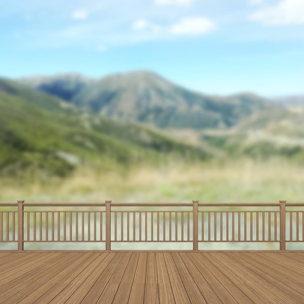 Balcony And Terrace Of Blur Nature Background