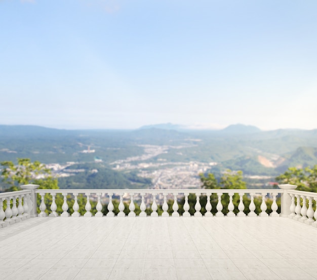 Balcony view of the mountains