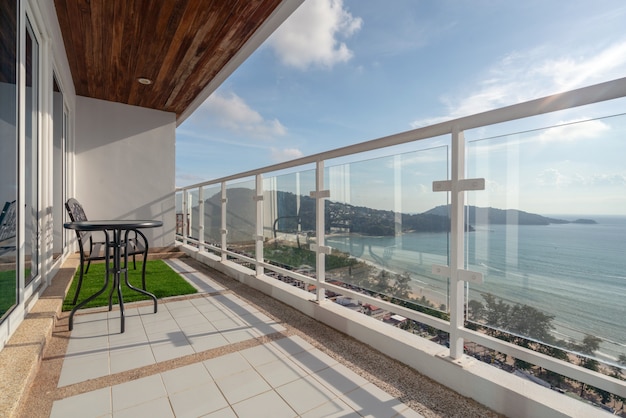 Balcony with sea view