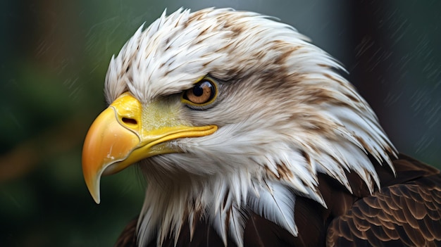 Bald eagle haliaeetus leucocephalus closeup