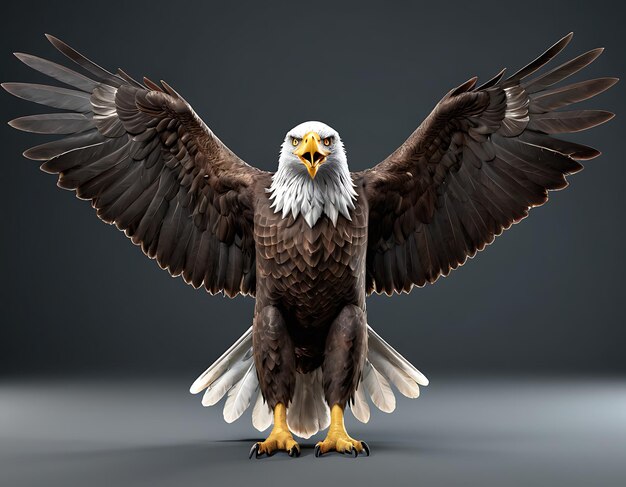 Bald Eagle with Wings Spread