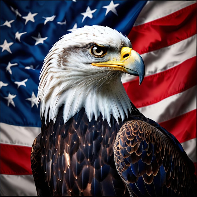 a bald eagle with the words eagle on it