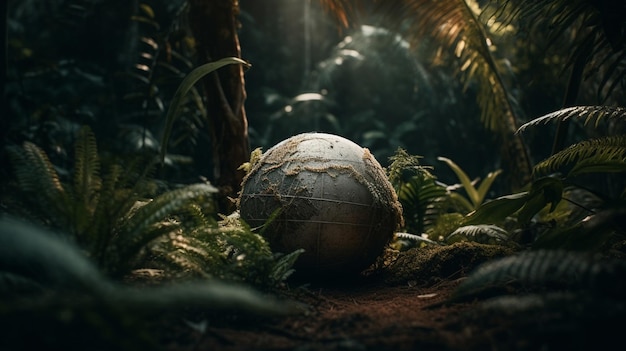 A ball in the jungle