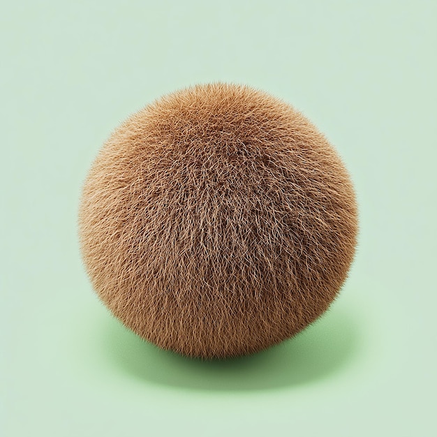 Photo a ball that has a brown fur on it