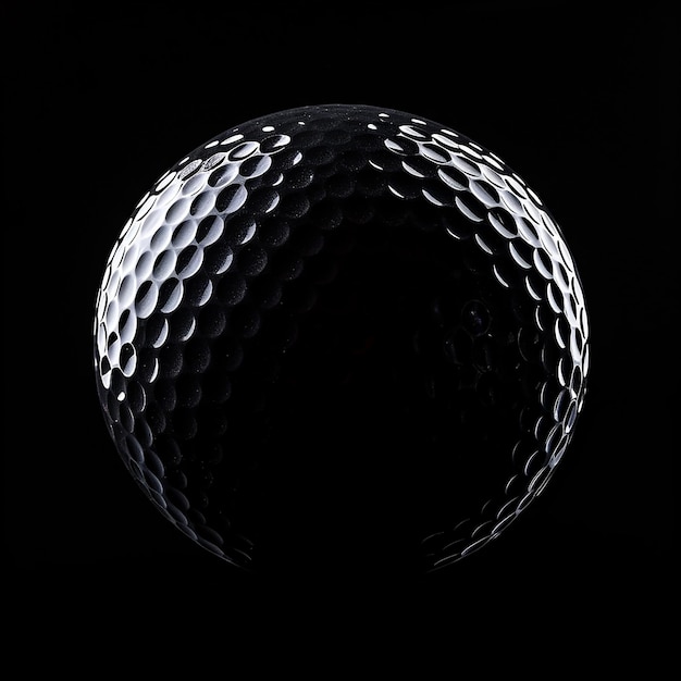 Photo a ball that is in the dark with a black background