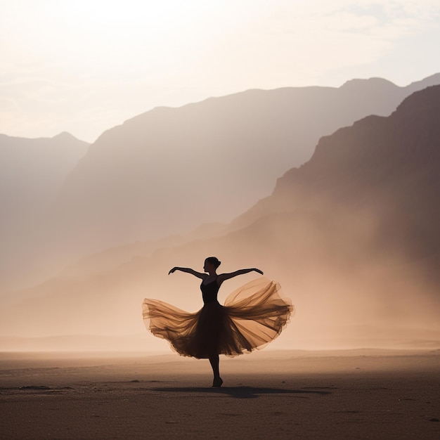 Ballerina in the desert