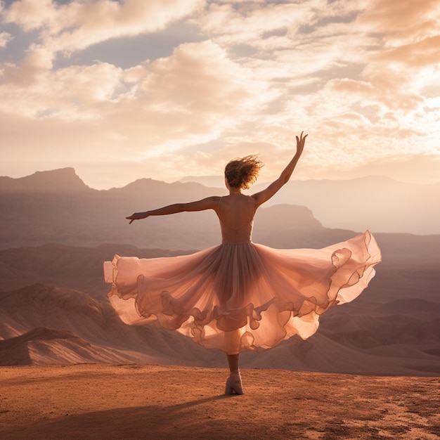 Ballerina in the desert