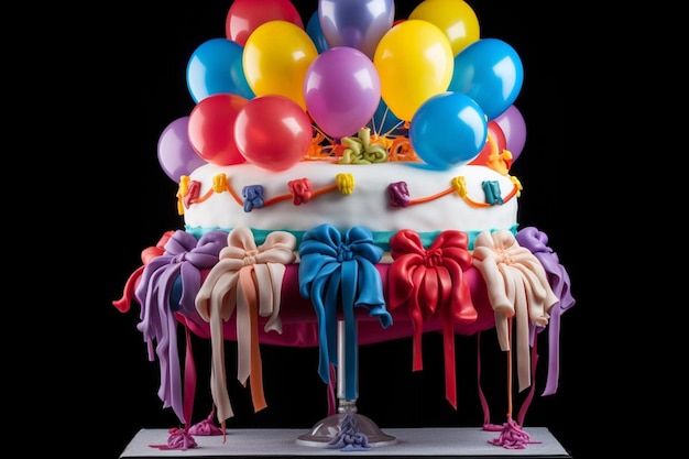 Photo balloon cake a cake decorated with balloons and s birthday cake photos79jpg