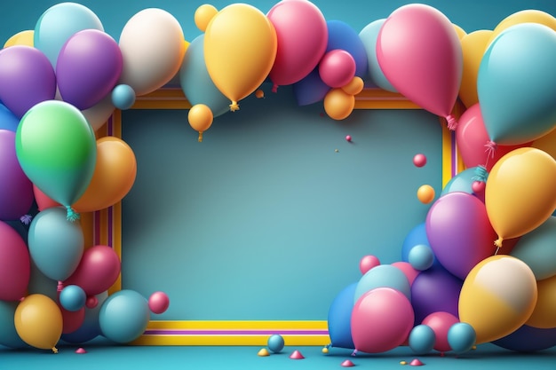 Balloon holiday background Illustration AI GenerativexA