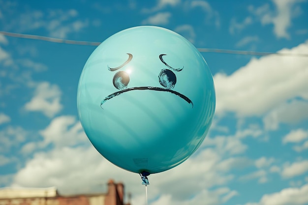 Balloon sad face high quality high resolution