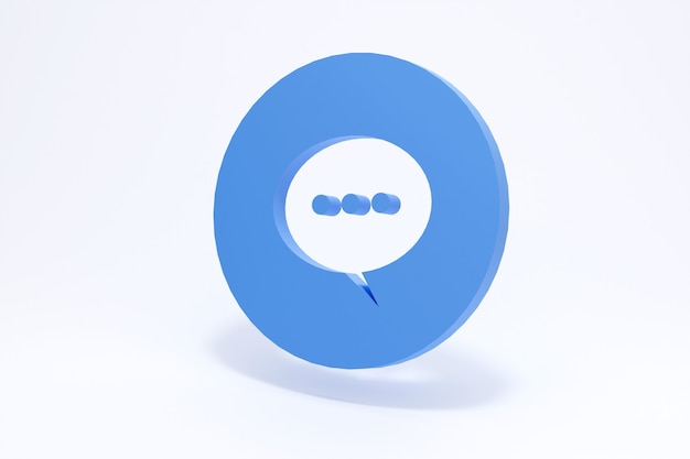 Balloon speech bubble chat 3d render