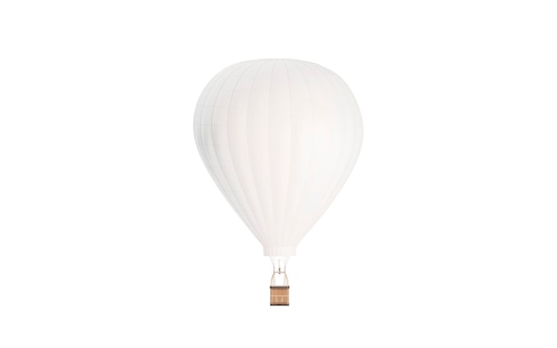 Balloon with hot air Sky transport Clear dirigible with basket and hotair for journey template