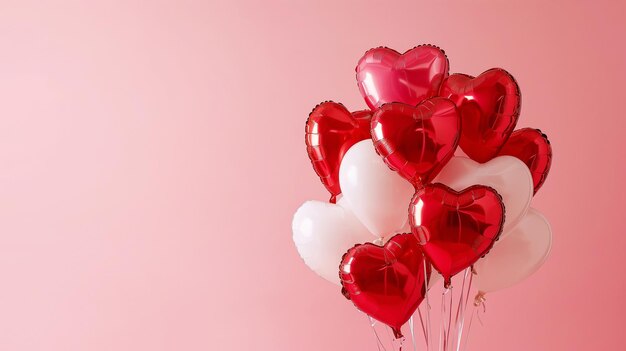 Balloons in a joyful pile perfect for Valentines Day