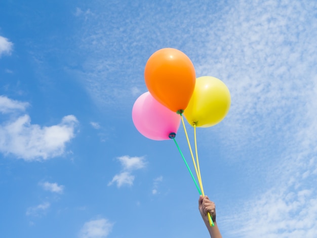 Balloons in the sky