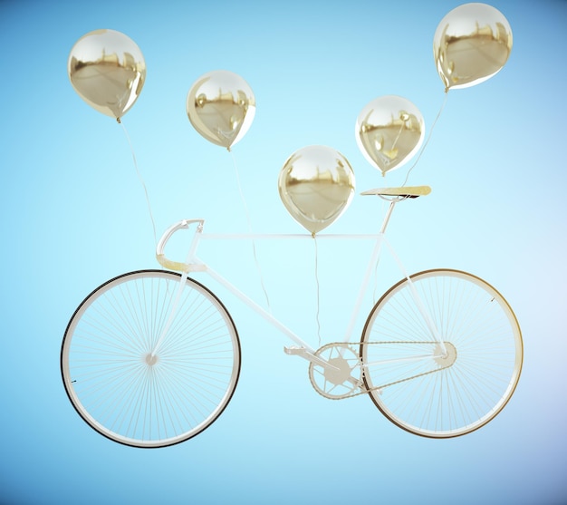 Balloons with bike