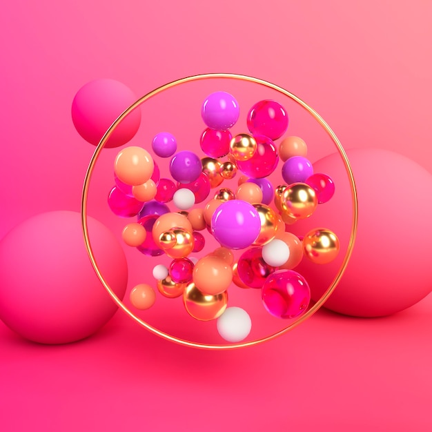 balls background 3d illustration