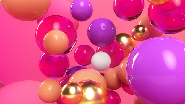 balls background 3d illustration