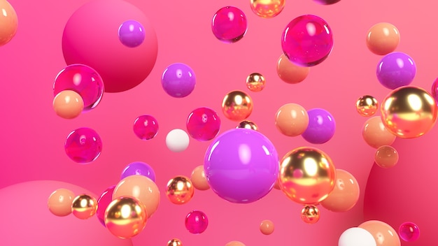 balls background 3d illustration